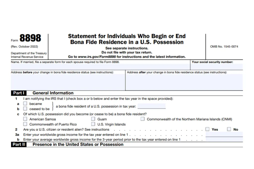 Form 8898 Explained: Your Guide to Bona Fide Residence in U.S. Possessions