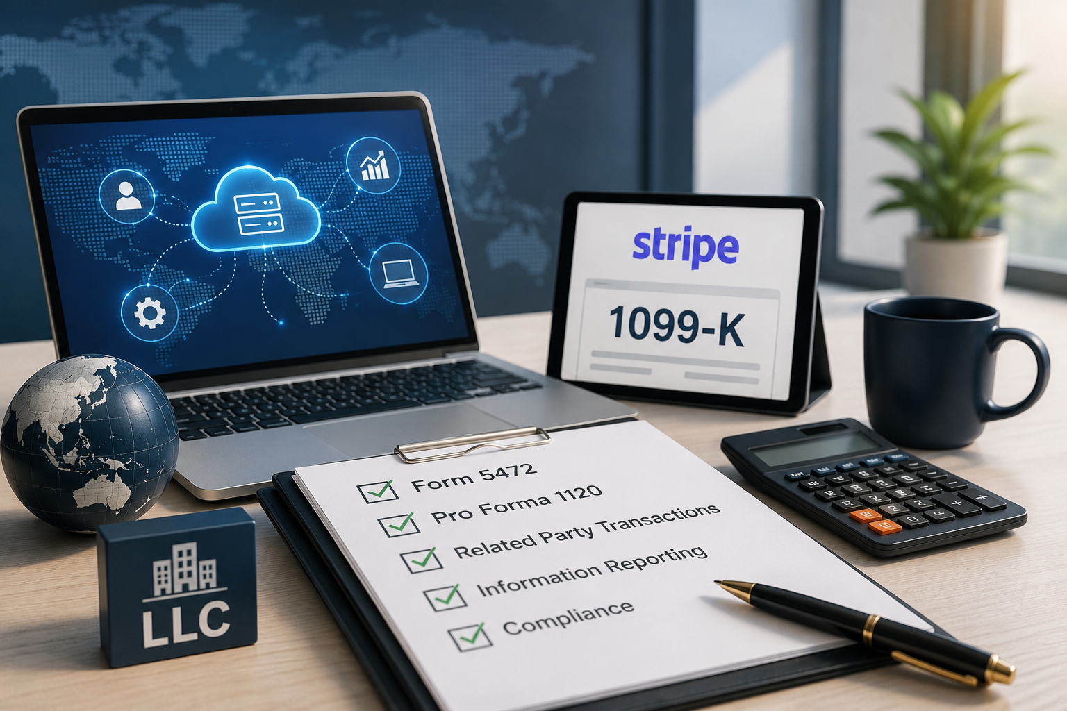 Form 5472, Pro Forma Form 1120, and Stripe Form 1099-K for Foreign-Owned SaaS LLCs